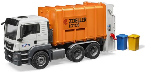 Bruder MAN TGS camion poubelle 01h16 orange synthétique (03762)