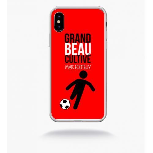 Coque grand beau cultiv mais footeux 6 compatible apple iphone x bord transparent