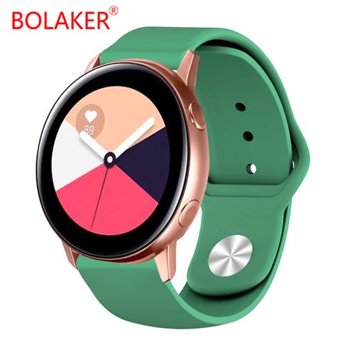 Bracelet de montre BOLAKER Compatible pour Samsung Galaxy Watch 20mm, vert foncé