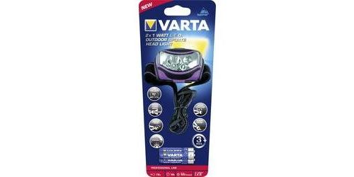 Lampe frontale Ampoule LED Varta Outdoor Sports à pile(s) 10 h lilas, noir