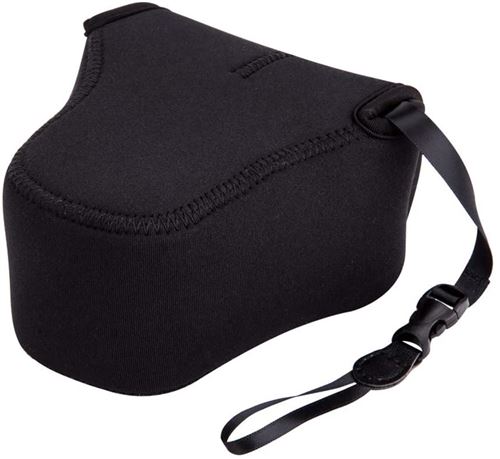 JJC OC-F2BK Néoprène Noir Sans Miroir Housse pour Appareil Photo avec Objectif Taille Jusqu Apos à 127 x 85 x 130mm