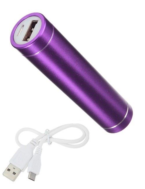 Batterie Chargeur Externe pour ALCATEL 3L Universel Power Bank 2600mAh avec Cable USB/Mirco USB Secours Telephone (VIOLET)