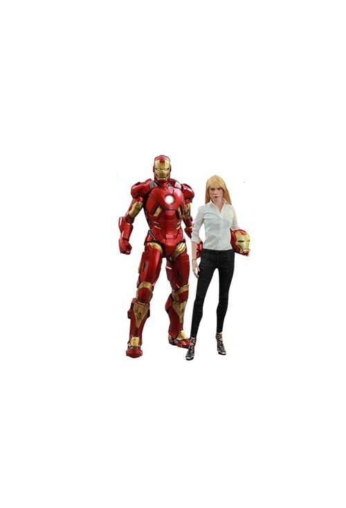 Figurine Hot Toys MMS311 - Marvel Comics - Iron Man 3 - Pepper Potts & Iron Man Mark 9 Deluxe Version