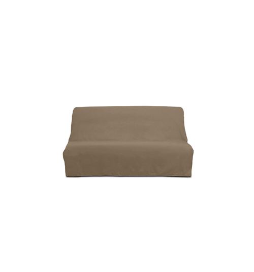 Soleil d'ocre 100034 panama housse clic-clac coton taupe 200 x 140 cm