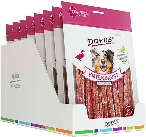 Meilleurs prix pour DOKAS Gâteau à Rayures sans céréales pour Chien - en Filet de Canard