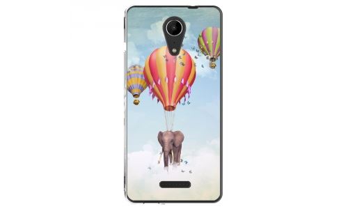 Coque souple pour Wiko Tommy 2 avec impression Motifs éléphant dans les nuages
