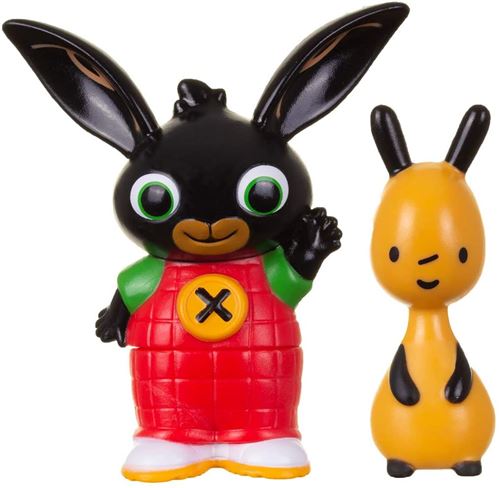 Bing personnages Bing & Flop 9 cm noir/orange 2-pièces