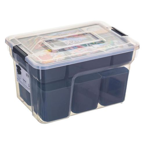 Bo&icirc;te de rangement Samba avec compartiments - 8 L 17,7 cm Gris