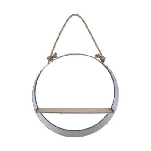 Étagère Rétro Métal & Bois Hublot 55cm Naturel