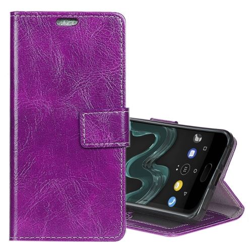 Wiko WIM Housse Etui Cuir PU Violet Effet Peau rétro ALS49524