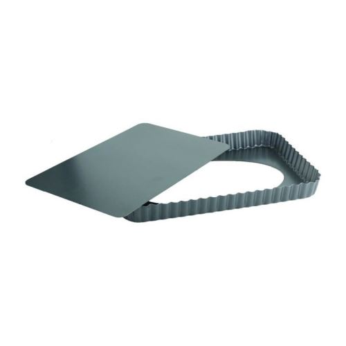 ARD'TIME Moule a tarte fond amovible forme rectangulaire - Revetement anti-adhésif - Matériaux acier carbone - Boite PVC