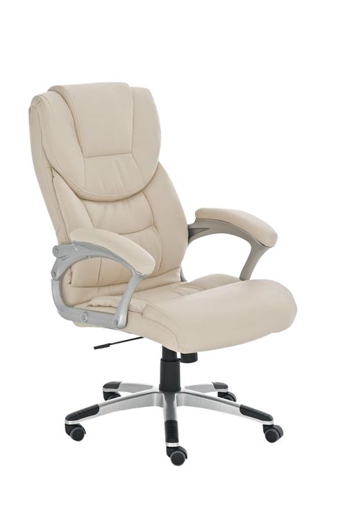 CLP Fauteuil de bureau Texas en similicuir  Crème