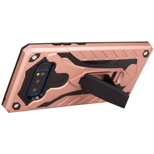 Galaxy Note 8 Coque Protection Plastique Effet Armure avec Support Rose ALS52004