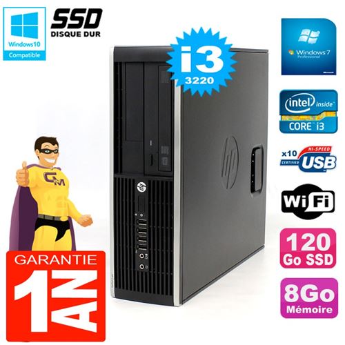 Pc hp compaq 8300 sff core i3-3220 ram 8go disque 120 go ssd graveur dvd wifi w7 État correct - Hewlett-Packard reconditionné disponible sur Fnac