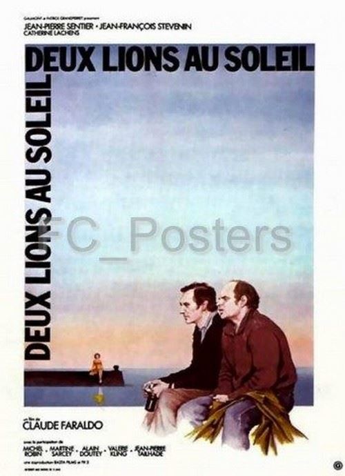 Deux lions au soleil - 40x60 cm - AFFICHE / POSTER