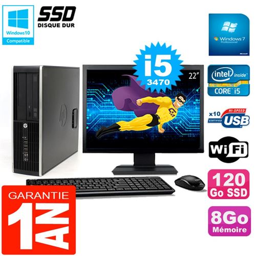 Acheter Pc hp compaq 8300 sff ecran 22' core i5-3470 ram 8go disque 120 go ssd wifi w7 État correct - 239,00 € Pc hp compaq 8300 sff ecran 22' core i5-3470 ram 8go disque 120 go ssd wifi w7 État correct - Hewlett-Packard reconditionné disponible sur Fnac