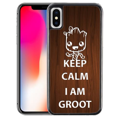Coque pour iPhone XS keep calm groot