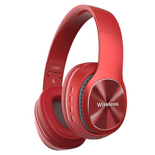 Casque Bluetooth sans fil monté sur la tête 4.1 Stéréo-rouge