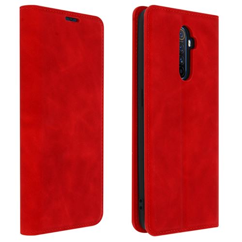 Etui pour Realme X2 Pro Intérieur Soft Touch Porte-carte Fonction Support Rouge