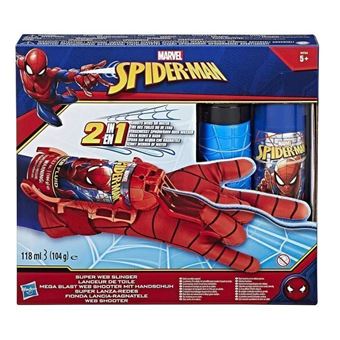 Lot De 2 Gants Lanceur Spiderm Avec Masque Et Autocollants - Jouet Super Héros Pour Enfants Dès 3 Ans