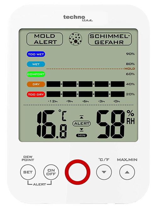 Station de température WS 9422 avec affichage Affichage de la température et de l'intérieur humidité de l'air et moisissures Alarme