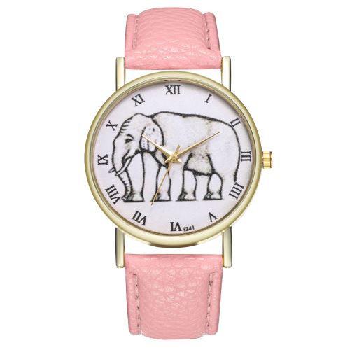 Illustration de l'éléphant véritable montre d'explosion montre à quartz montre T241-Arose