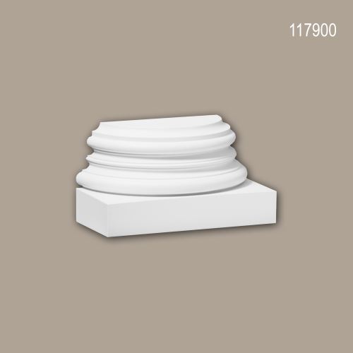 Pied de demi-colonne 117900 Profhome Colonne Élement décorative design intemporel classique blanc