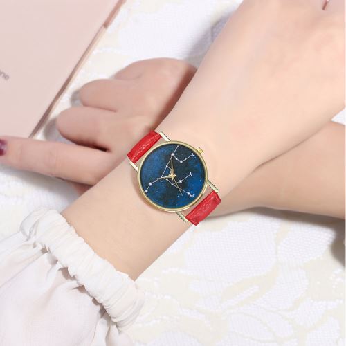 Mme cadeau de montre homme créatif géométrie minimaliste ligne tendance montre à quartz T291-Arouge