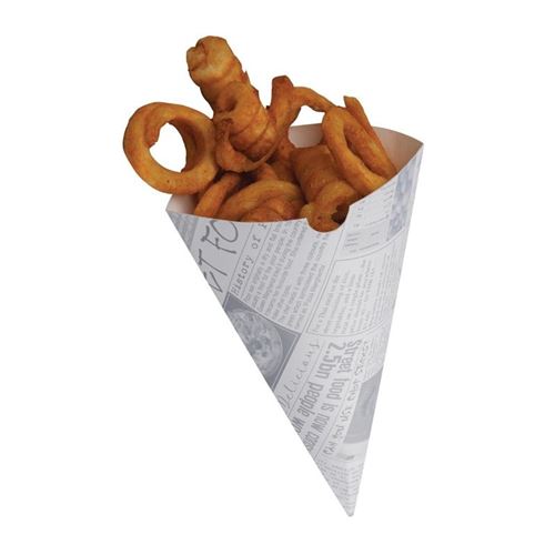 Cornet à frites en papier jetable