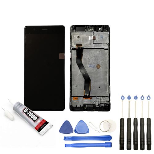 Visiodirect® Ecran complet: Vitre tactile + Ecran LCD sur châssis compatible avec Huawei P9 plus Taille 5.5 + Kit outils + Colle B7000 Offerte