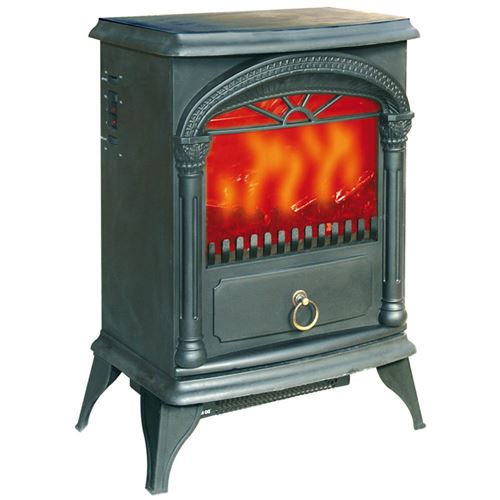 Poêle électrique Niklas Santorini effet flamme vive 1800 W 41 x 25 x H55 cm