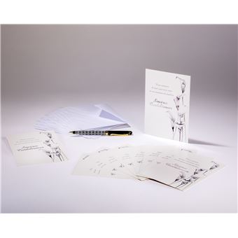Sachet de 10 cartes simples de condoléances et 10 enveloppes - Carte de  correspondance - Achat & prix
