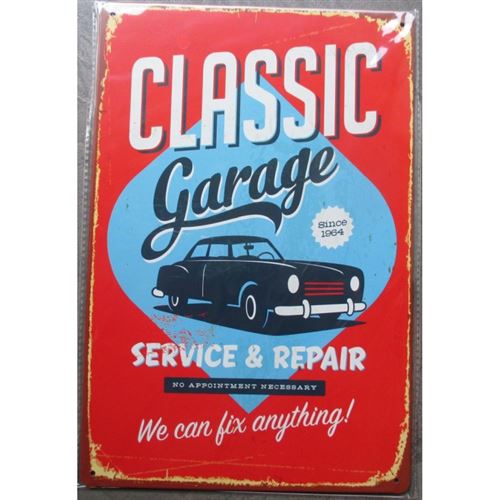 plaque classic garage service & repair loft tole pub 30cm
