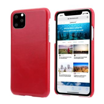 Coque en cuir véritable + TPU rétro mat rouge pour votre ...
