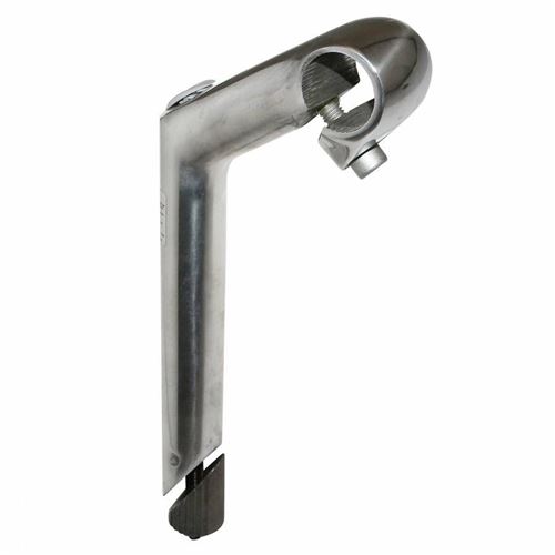 Potence route-vtt a plongeur 25.4 argent l 80mm pour cintre 25.4mm (longueur plongeur 180mm)