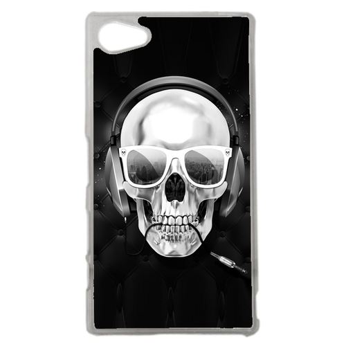Coque Tete De Mort Swag Casque De Musique Compatible Sony Z5 Compact Transparent