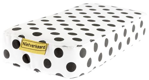 Niet Verkeerd coussin de transport Dots blanc 32 cm