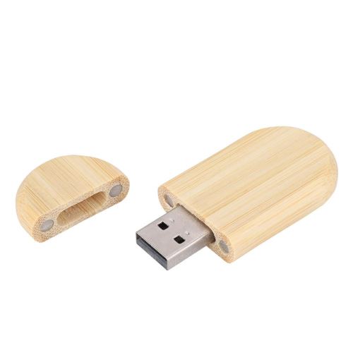 Clé U de rangement pour lecteur de clé USB 2.0 en bambou avec coque en bois et disque USB (128G)