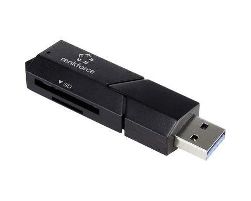 Lecteur de carte mémoire externe renkforce cr28e usb 3.0 noir c307