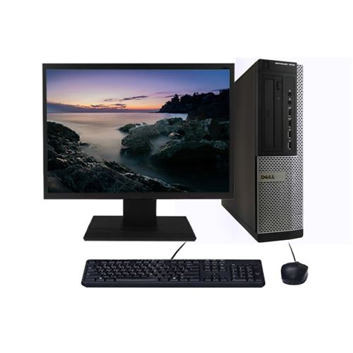 PC Dell Optiplex 7010 DT Core i5-3470 3.20GHz 4Go/250Go Wifi W10 + Ecran 24