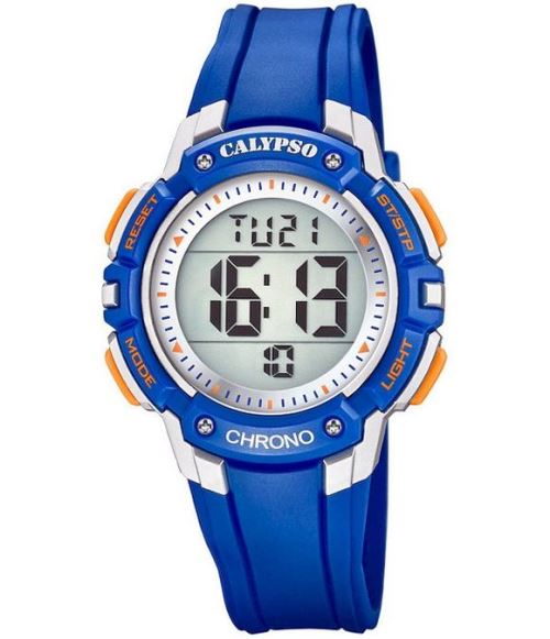 Calypso Montre File K5739/2 Chronographe, Montre numeriqueBleu, Orange