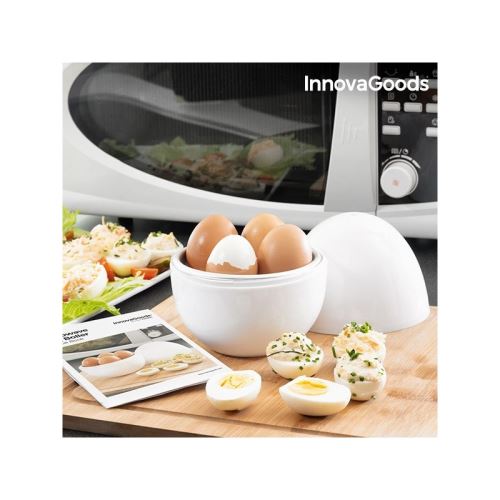 Cuiseur à Oeufs pour Micro-ondes avec Livre de Recettes Boilegg InnovaGoods