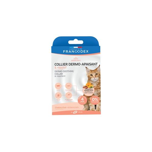 Collier Dermo- Apaisant et Répulsif Pour Chatons et Chats