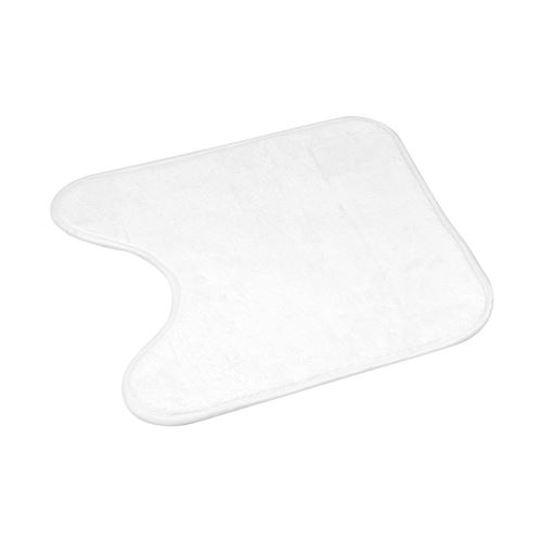 Tapis contour wc 45x45 cm uni blanc 100% Microfibre