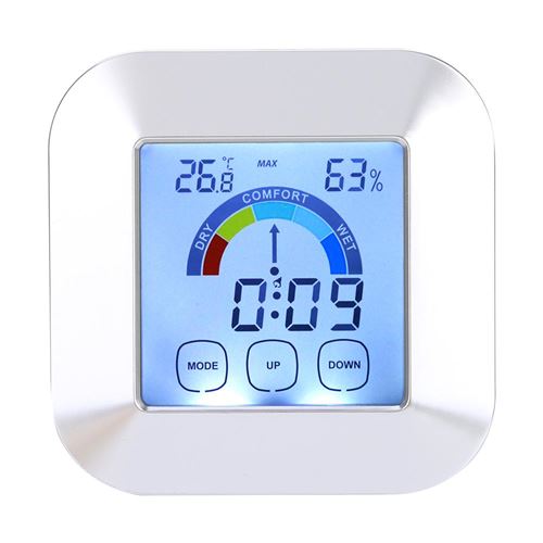 Horloge Numérique Humidité Compteur LCD Thermomètre Hygromètre Température