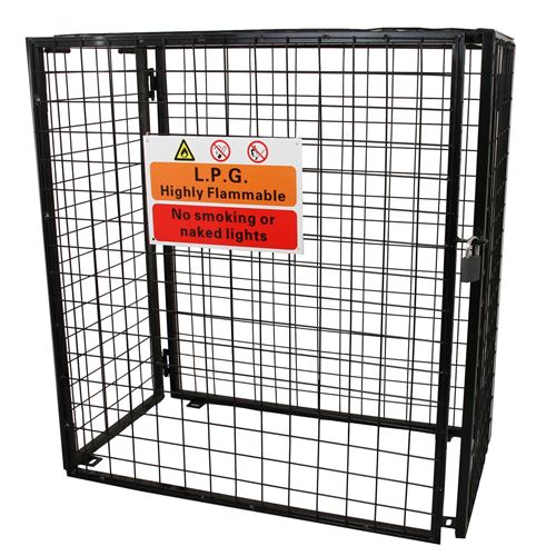 Cage Métallique de 118cm de large pour Bouteilles de Gaz MonsterShop