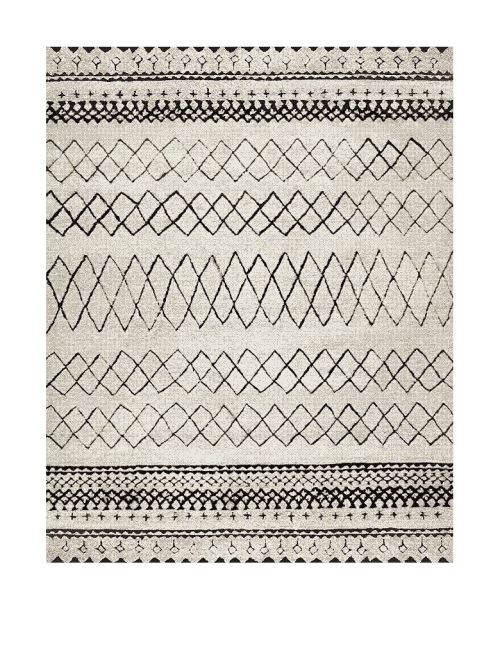 NAZAR 83561 Marroko 835 Tapis scandinave à motif Matériel Synthétique Crème 150 x 80 cm