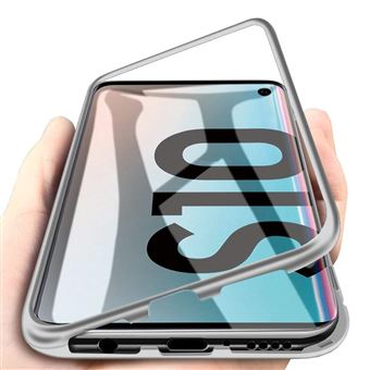 Coque pour Samsung Galaxy S10 - Coque Magnétique Argent Housse Etui 360  Intégral Full Protection Métal Vitre Arriere Ultra Résistant Phonillico® -  Coque et étui téléphone mobile - Achat \u0026 prix | fnac