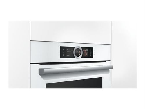 Bosch Serie 8 HSG636BW1 - Four - intégrable - niche - largeur : 56 cm - profondeur : 55 cm - hauteur : 58.5 cm - avec système auto-nettoyant - classe A+ - blanc polaire