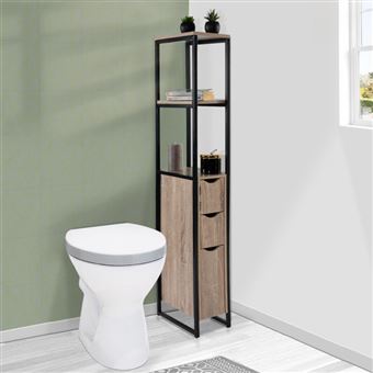 Generic Étagère WC salle de bain 2 niveaux au-dessus des toilettes Étagère  de rangement à prix pas cher